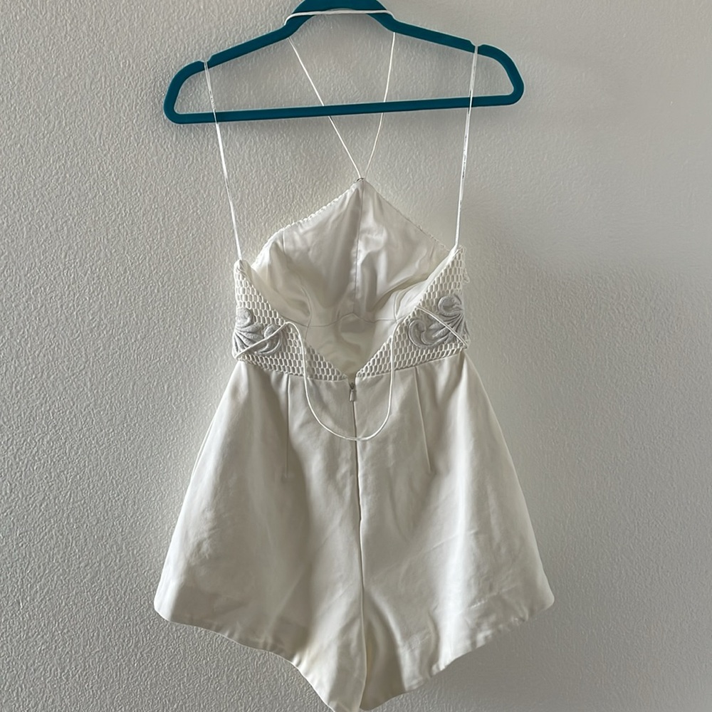 Blessed are the Meek. White romper size small